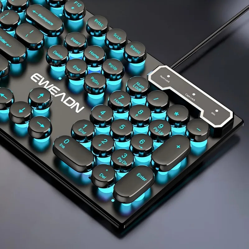 Pc Gaming Handheld - Retro Punk Mechanisches Tastatur-Maus-Set Kabelgebunden Kabellos