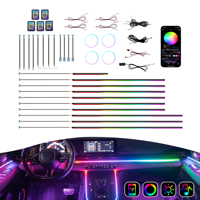 Rgb Light Strip - Meistverkauftes Auto-Ambientelicht-Set 18 in 1/10 in