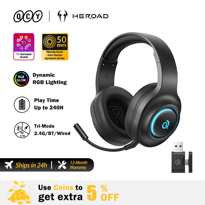 Pc Gaming Gigabyte - QCY Heroad V200 Gaming-Headset mit Mikrofon,