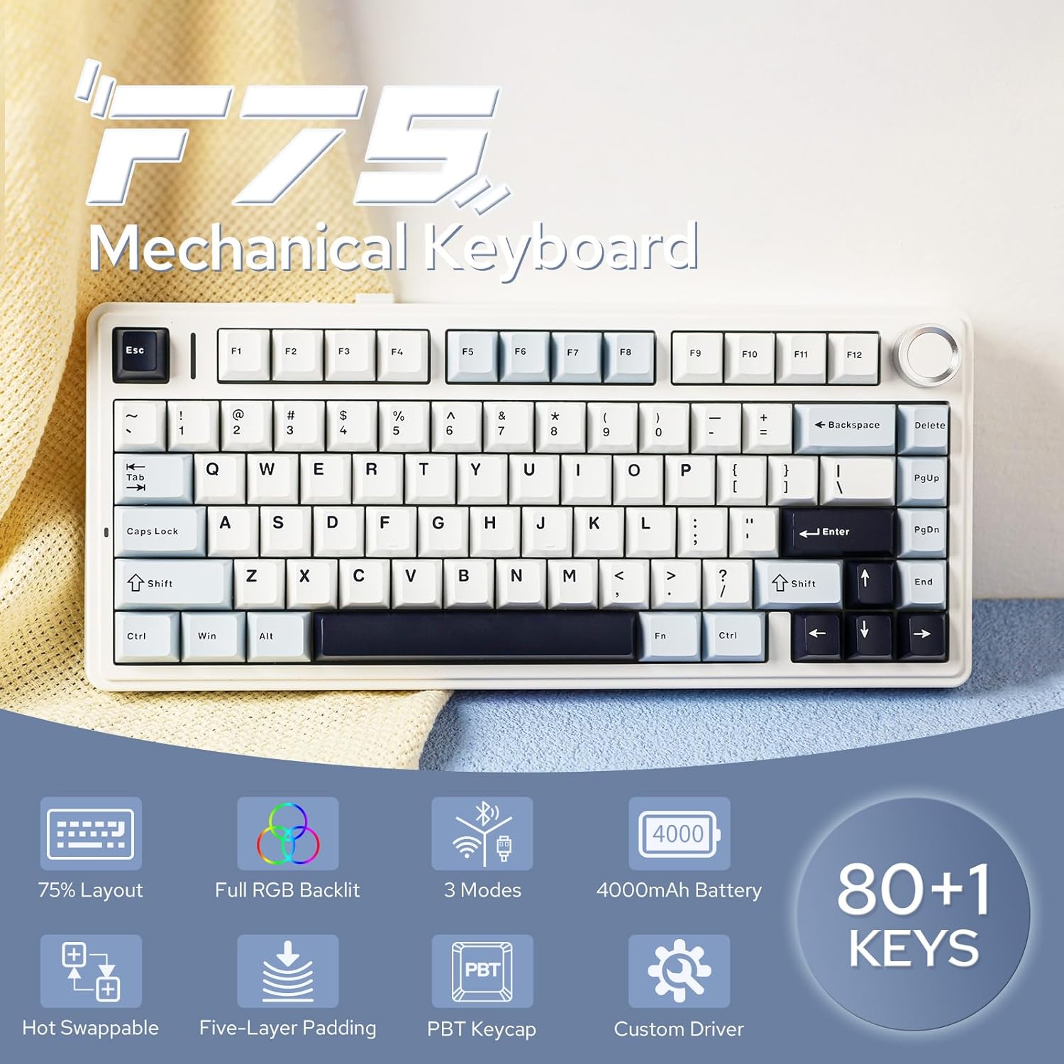 Aula F75 Mechanische Tastatur  – Pc Gaming Gigabyte Bewertung und Preis