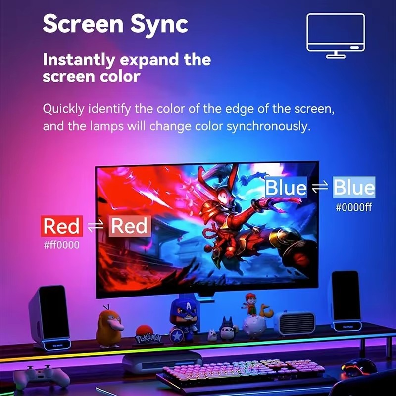 RGB Gaming-Lichtstreifen Monit – Pc Gaming Games Bewertung und Preis
