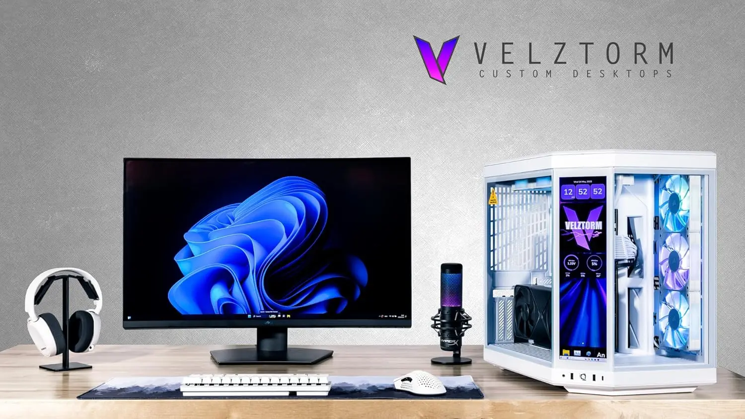 Velztorm LCD White Praetix Maß – Pc Gaming Y70 Bewertung und Preis