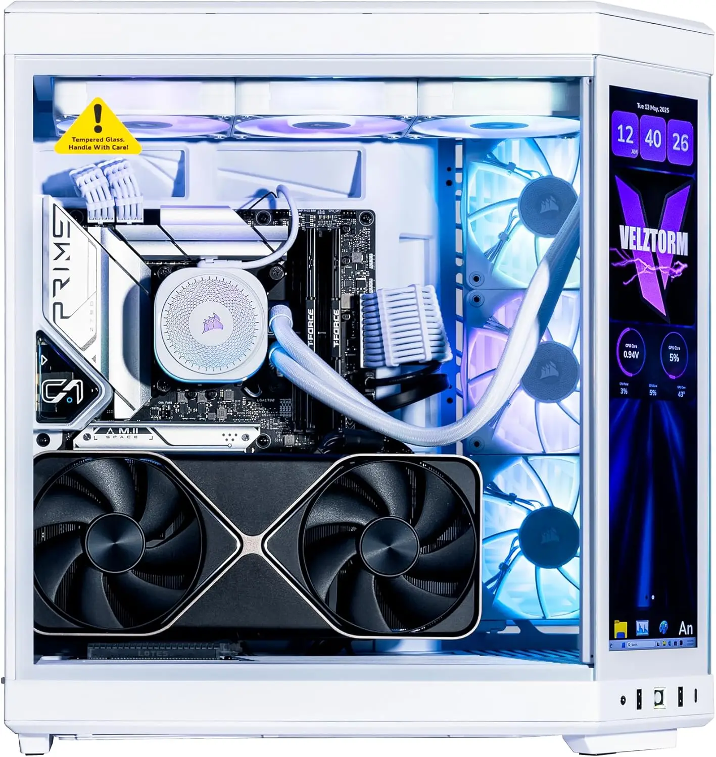 Velztorm LCD White Praetix Maß – Pc Gaming Y70 Bewertung und Preis