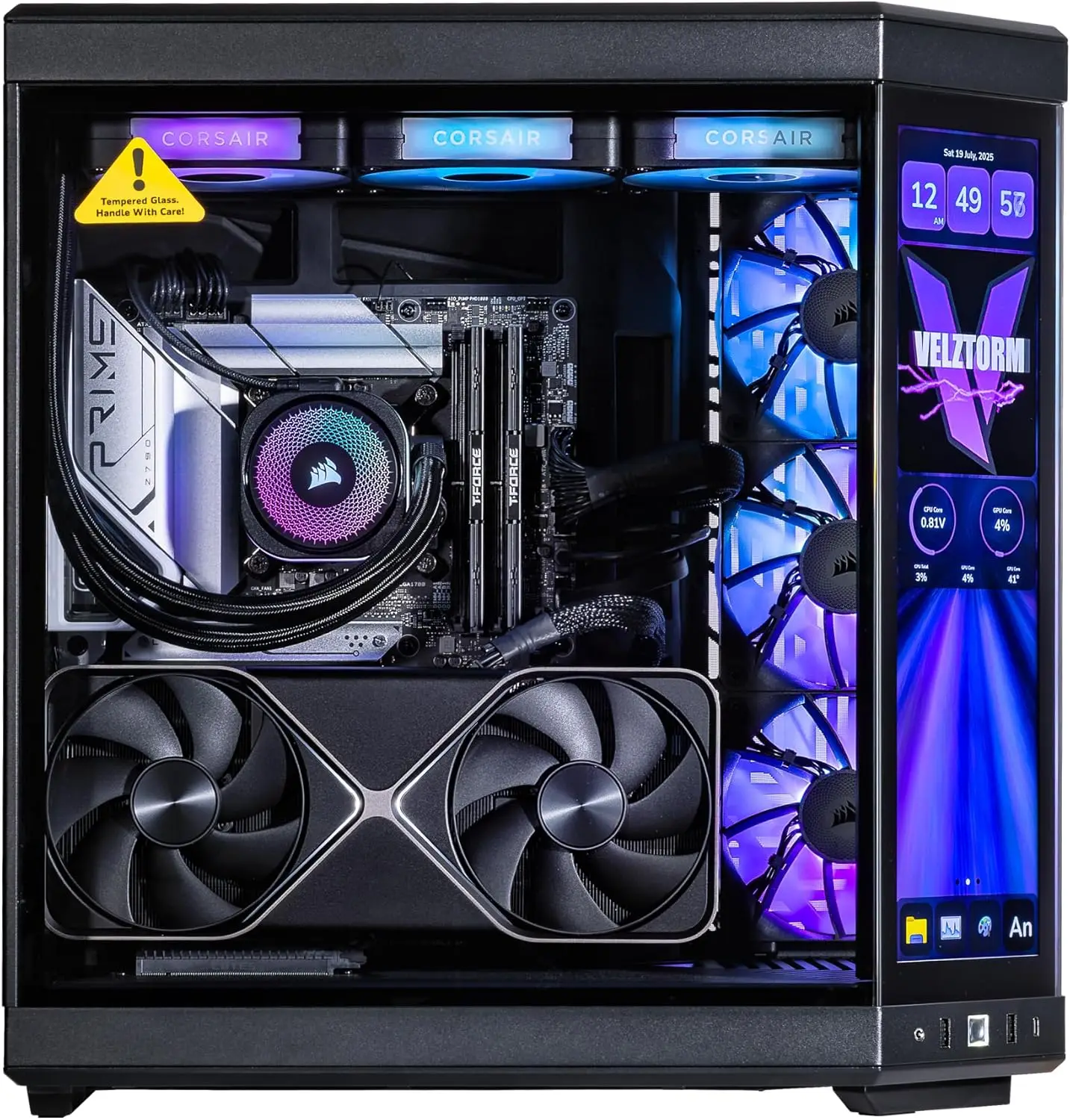 Velztorm LCD Black Praetix Maß – Pc Gaming Y70 Bewertung und Preis