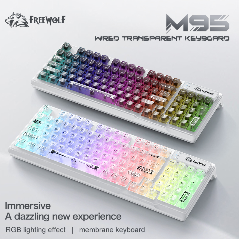 Kabelgebundene RGB Transparent – Anti-Ghosting Keyboard Bewertung und Preis